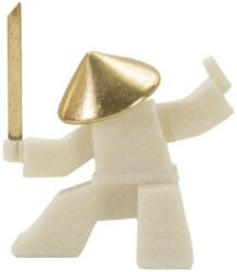 Mauro Ferretti Samurai oda figura a quarztból fehér/arany 17x7, 5x18, 5 cm