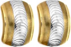 Lovrin Arany fülbevaló 585 lemezkékkel, fehér arannyal, 3, 87 g, divatos minta ajándékba, 14k (Jubiler Lovrin)