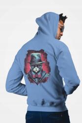  D&b Unisex Hoodie ZIPCAT00002 Cat Világoskék-Méret XL