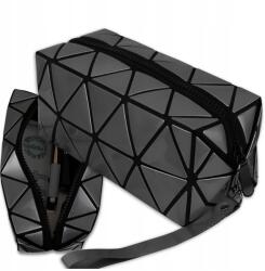 EdiBazzar Kozmetikai táska Utazó vízálló láda rendszerező tolltartó fekete tartó (E8)