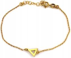 Lovrin 925-ös ezüstözött arany színű karkötő háromszöggel, r19-es méret, ajándéknak is kiváló (Lovrin)