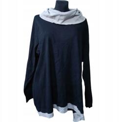 SHEEGO Női hosszú ujjú póló, kényelmes, fekete, 52/54-es méret (UB000724)