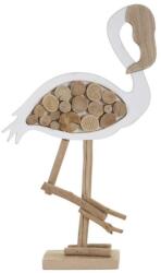 Mauro Ferretti Flamingo dekoráció fából natúr 31x9x56 cm