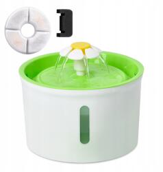  1, 6 literes (54oz) macska itatókút rozsdamentes acélból, vízszintjelző ablakkal, zöld (XiaoHua-1.6L-Green)