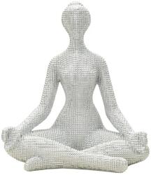 Mauro Ferretti Jógázó női figura csillogó ezüst 20, 5x15, 5x23 cm