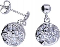 Lovrin 925-ös ezüst fülbevaló rózsákkal, kerek, 3, 15g, eredeti női ajándék (Lovrin 47738)