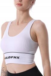 Cldfhx Sportmelltartó Nőknek, Varrásmentes Fehér, L-es Méret (B0BY9299R7-6)