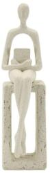 Mauro Ferretti Olvasó kő szobor krémszín 8, 5x6, 5x24 cm