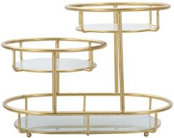 Mauro Ferretti 3 színtes tálca arany 36x22, 5x27 cm