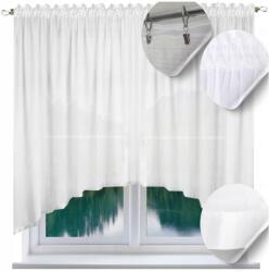 NOW-ART Kész függöny íves, szegéllyel 170x200, sima készfüggöny fehér szegéllyel (5090)