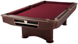 Dynamic Biliárdasztal Competition II, 9 ft. , mahagóni Club Cloth burgundy (55.006.09.2.4)