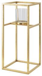 Mauro Ferretti Elegant gyertyatartó négyzetes arany 15x15x35 cm