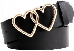 EdiBazzar Öv Öv Nadrághoz, Fekete, Arany Szív Csat, Női, Masszív, Hosszú (5905204480465)