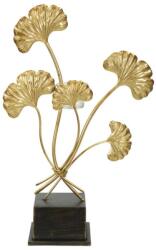 Mauro Ferretti Iris gyertyatartó ginko biloba levelekkel arany/fekete 29x12.5x44 cm