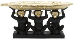 Mauro Ferretti Banán levelet tartó 3 majom figura fekete/arany 43x15, 7x20 cm