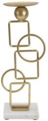 Mauro Ferretti Marie gyertyatartó geometriai formákkal arany/fehér 13x10x31, 5 cm