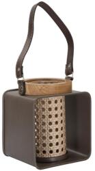 Mauro Ferretti Tobi gyertyatartó rattan hatású barna 16x13x20 cm