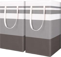 Ideatech 2 Összecsukható Vízálló Szennyeskosár Szett, 75 L, Szürke (B0B2J1ZJF8)