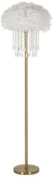 Mauro Ferretti Diamond állólámpa tollal és kristályokkal fehér/arany ø 40x165 cm