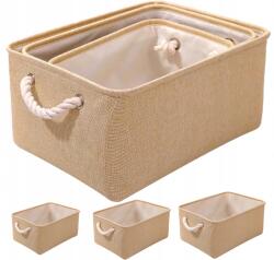 EVI Tároló Rendszerező textil kosarak tároló szett 3 db-os Bézs (evi_basket1_3in1_beige)