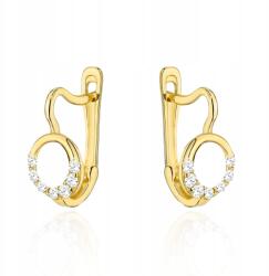 Lovrin Arany fülbevaló 585 merev karika cirkóniákkal, angol záras, gyűrű formájú (59736288)