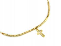 Lovrin Arany nyaklánc 585-ös finomságú kereszttel és golyócskákkal, 3, 25g, ajándék nőknek (59599373)