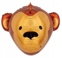  Héliumos fólia lufi és levegőhöz, majomfej 52 cm 3D