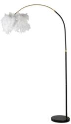 Mauro Ferretti Íves slim állólámpa tollakkal fehér/fekete 100x150-180 cm