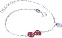 Lovrin 925-ös ezüst karkötő végtelen jellel, cirkónia kövekkel modern, divatos modell (Lovrin 50321)