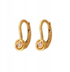 Lovrin Arany fülbevaló 585-ös finomságú cirkónia kővel, finom keretben gyönyörű és finom (61109576)