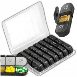  Gyógyszeradagoló doboz, tablettaszervező 7 napra, napi 3 alkalomra, tároló, kazetta (Pudełko organizer na leki tabletki 7 dni)