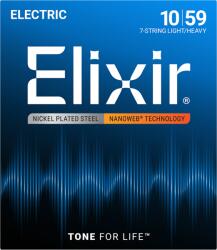Elixir 7-húros Elektromos Gitárhúr 10-59 (Nanoweb bevonat)