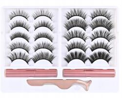  Mágneses Szempillák 10 Pár Műszempilla Hosszú XXXL Szett Csipesz 2X Eyeliner (YFDZ-6974832389395)