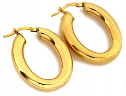 Lovrin Arany fülbevaló 585 14k ovális karika 3.30g fényes ajándékba masszív (61006770)