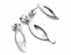 Lovrin 925-ös ezüst ékszerszett cirkóniával, fülbevaló és medál, súlya 2, 94g (60621109)