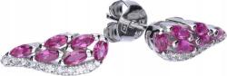 Lovrin 925-ös ezüst fülbevaló szárnyak rózsaszín cirkóniával, divatos design ajándékba (Lovrin 46280)