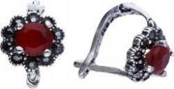 Lovrin Ezüst fülbevaló 925 piros cirkóniával 2, 90g női ezüst látványos (Lovrin 48099)