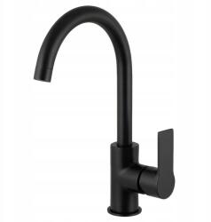 Konyhai csaptelep fekete matt mosogató csaptelep magas forgatható álló (STM6003033)