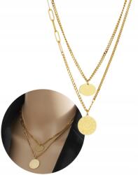 EdiBazzar Aranyozott nyaklánc sebészeti acélból, 18K arannyal (ZŁOTY Elegancki Naszyjnik Kolia Celebrytka)