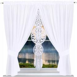 NOW-ART Kész függöny, egyszerű, 170x300 cm, álomfogó panel, filc, sima fehér függöny (170x300 łapacz snów)