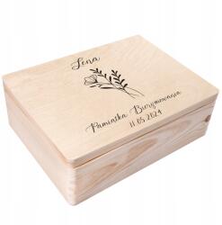 Creative Deco Ajándékdoboz elsőáldozás boríték ajándéktárgy biblia nyomtatás 40x30x14 (JANCDSD140BCUSTOMCOMCONFFLOWERMINFBM)