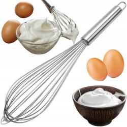 Elitehoff Fém Habverő Rozsdamentes Acél Nyéllel Konyhai Erős Nagy Masszív (E 6108)