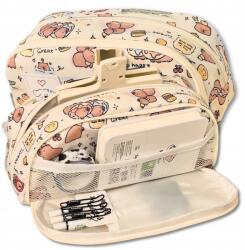  Nagy, Kétrekeszes, Kihajtható Tolltartó Kapibara Mintás (Piórnik Szkolny Saszetka Dwukomorowy Duży)