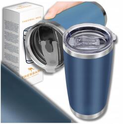 Tressari Nagy termobögre 600 ml Tressari termosz kávéhoz teához, szivárgásmentes acél