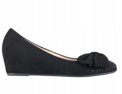 Högl Hogl Női fekete bőr velúr bőr cipő 35-ös méret (4-104242-01000)