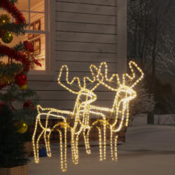 vidaXL 2 db meleg fehér karácsonyi rénszarvasforma mozgó fejjel (3154309)