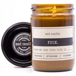 MadCandles Szójaviasz illatgyertya ajándékba, vicces felirattal F*ck Mad Candle 360 g (4260676688971)