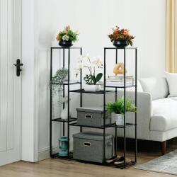  Többszintes Fém Virágtartó Állvány Polc Növényeknek Virágoknak 120cmx95cm (G01405005)