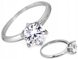 Lovrin Elegáns 925-ös ezüst gyűrű nagy cirkónia kővel, r15-ös méret, ajándékba, 2, 35g