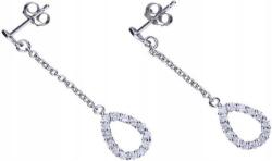 Lovrin Ezüst, hosszú fülbevaló 925 könnycsepp cirkónia kövekkel, 2, 10g, női, modern (Lovrin 46873)